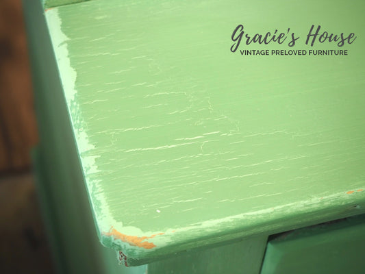 Vintage Green Painted Drawers