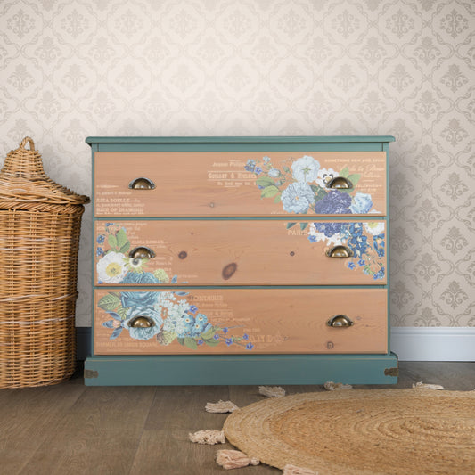 Vintage Upcycled Solid Pine Chest of Drawers