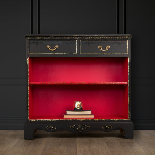 Upcycled Vintage Bookshelf Console Cabinet