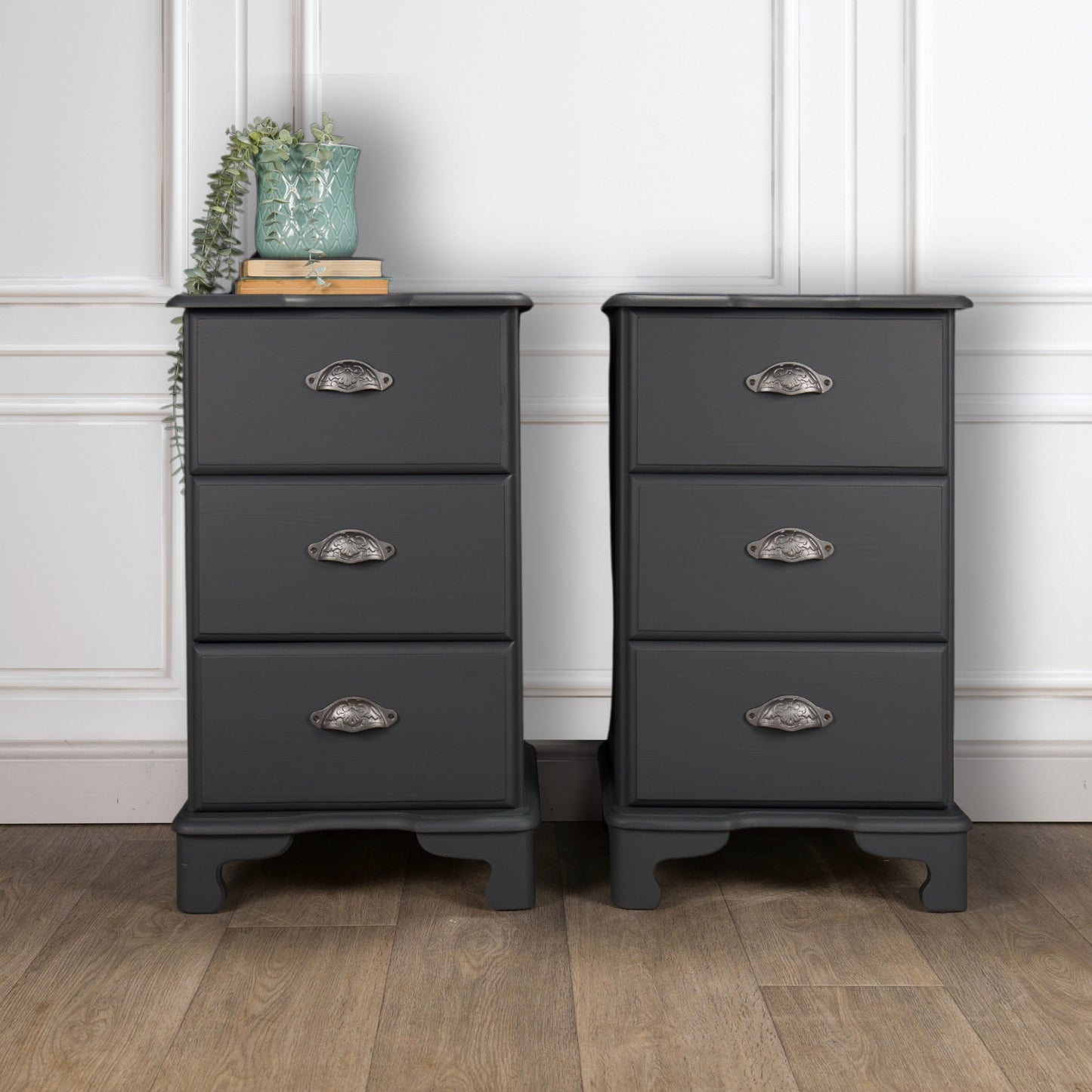 Pair of Vintage Solid Pine Bedside Tables