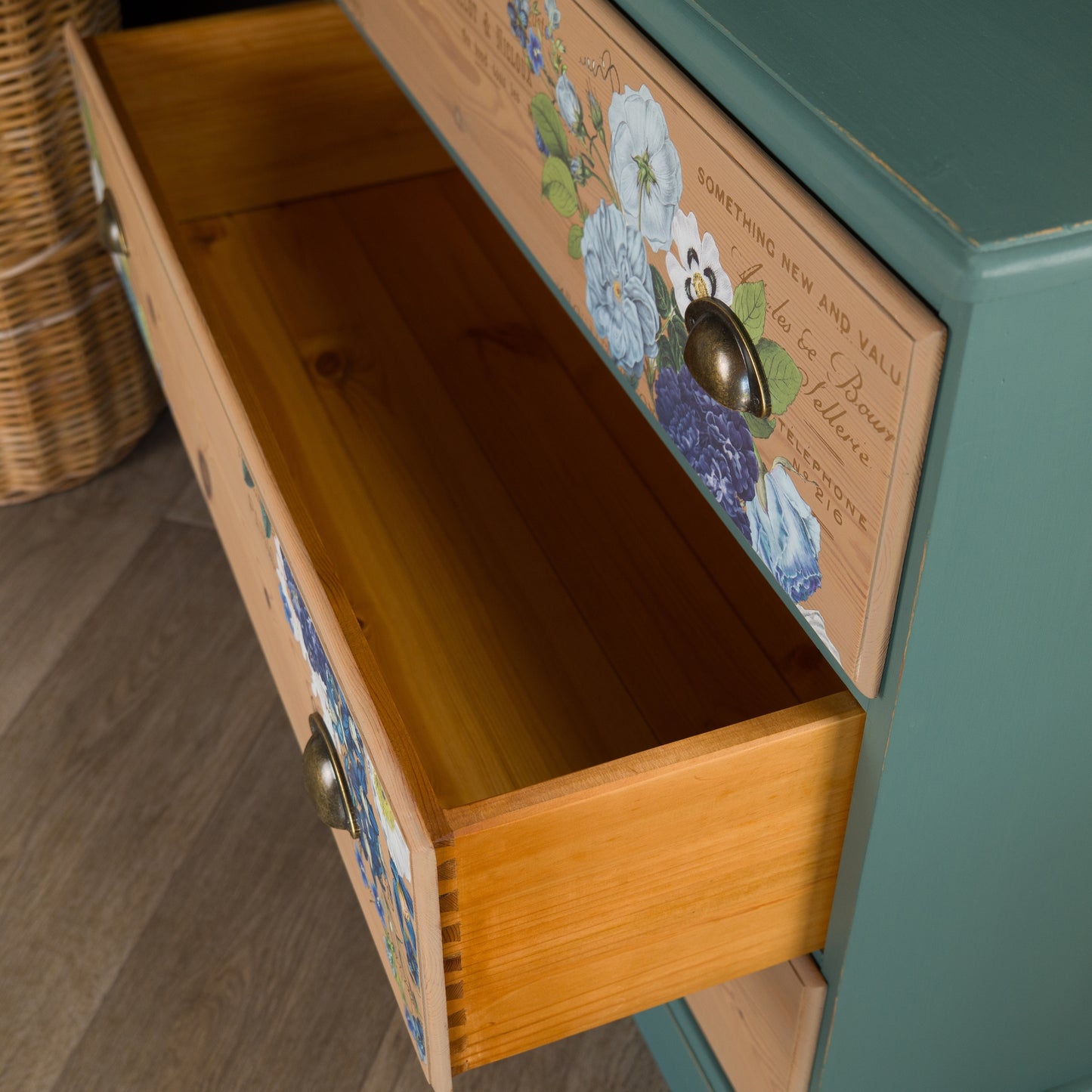 Vintage Upcycled Solid Pine Chest of Drawers