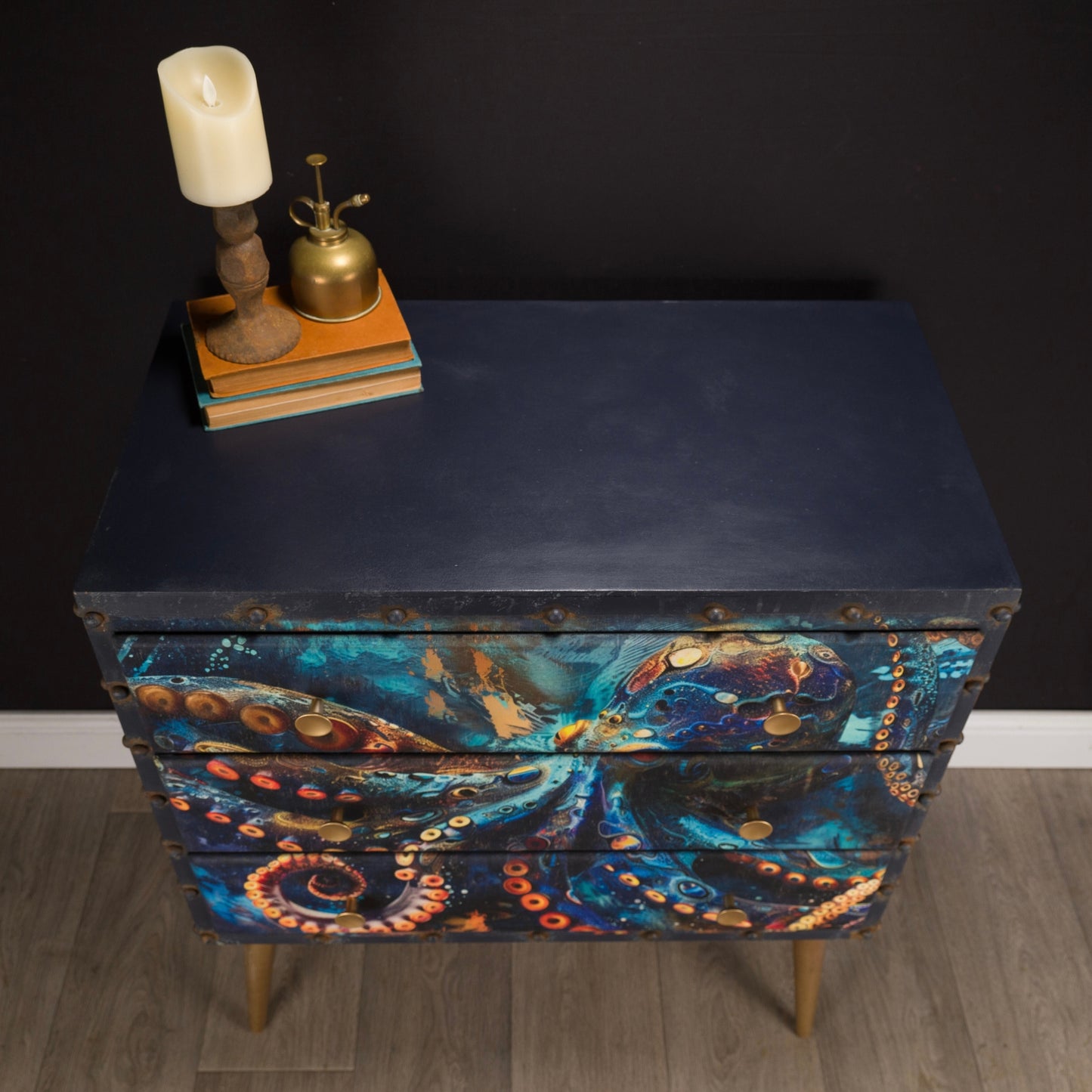 Upcycled MCM Octopus Chest of Drawers