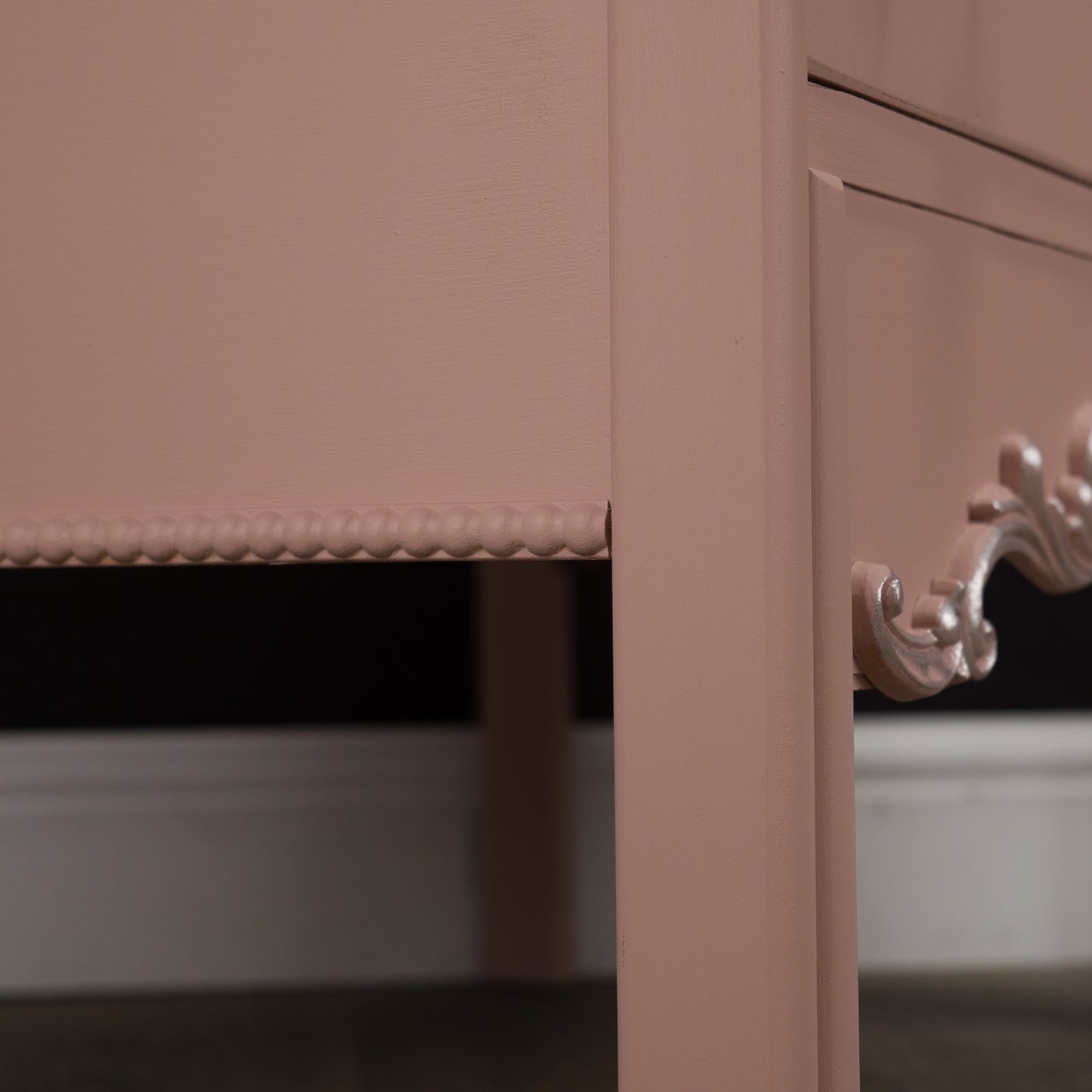 Vintage Upcycled Pink Painted Small Chest of Drawers