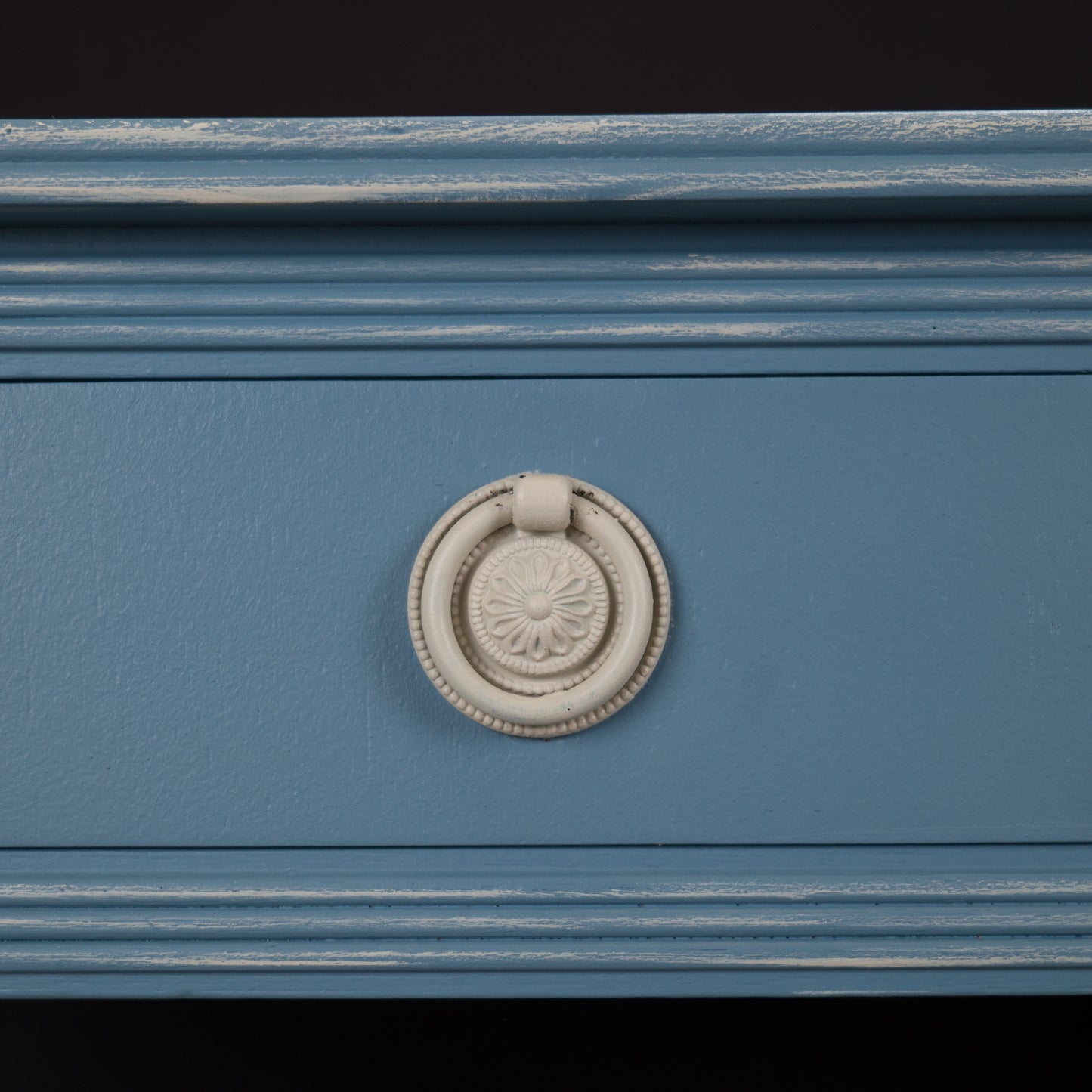 Pair of Vintage Upcycled Dusty Blue Bird Bedside Tables