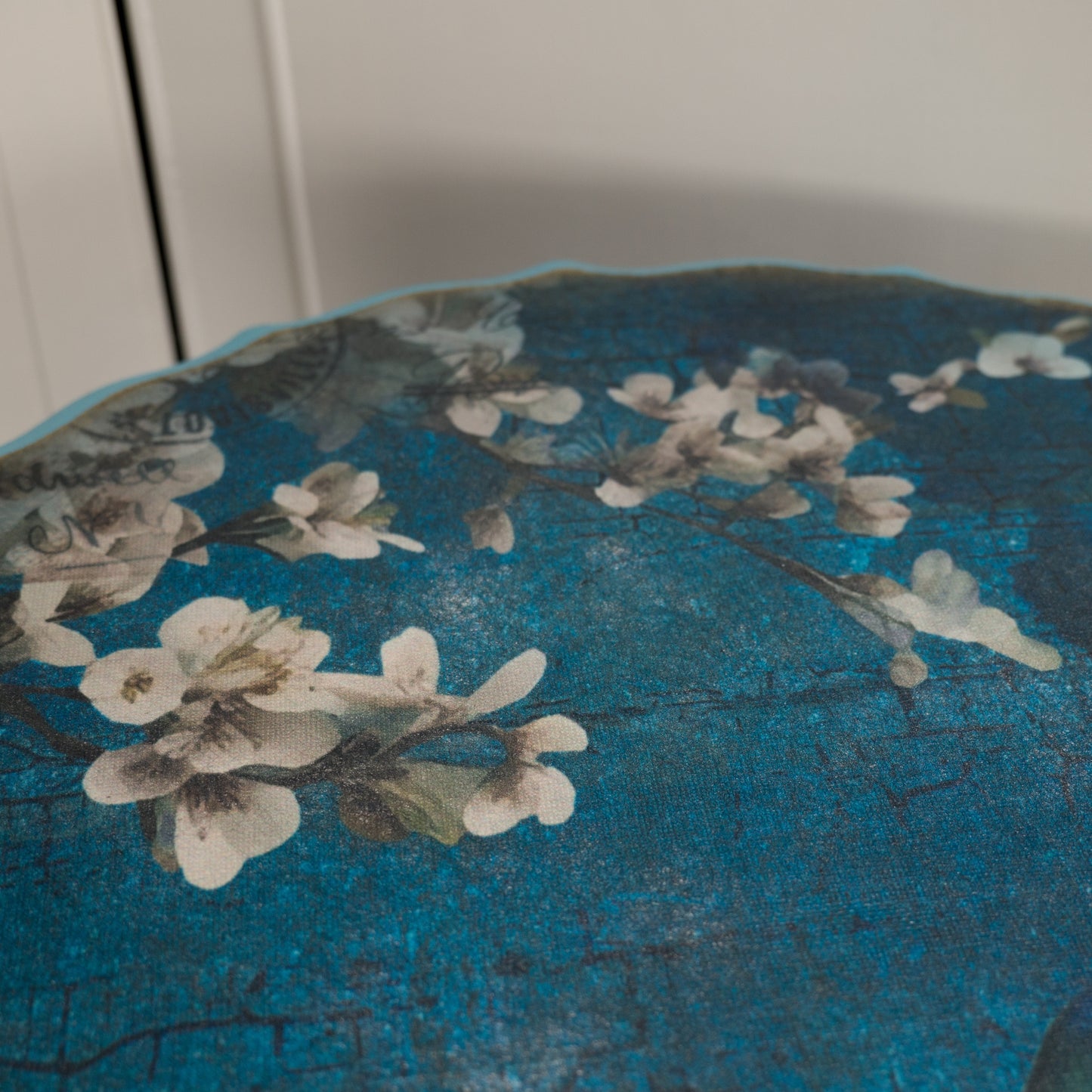 Upcycled Vintage Blue Bird Side Table