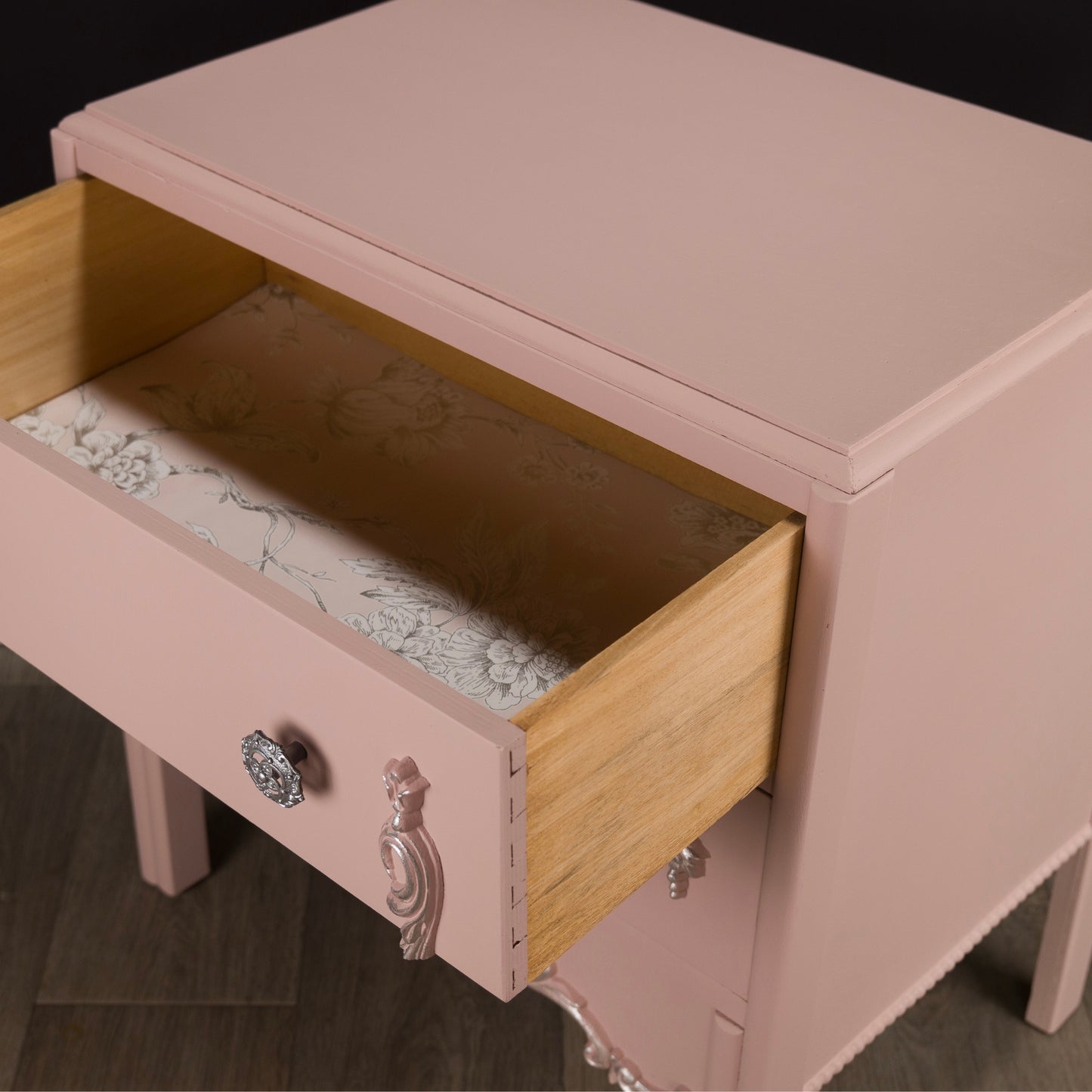 Vintage Upcycled Pink Painted Small Chest of Drawers