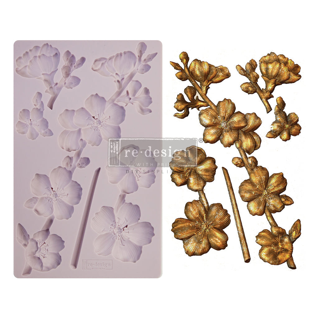Redesign with Prima -  Botanical Blossoms Decor Mould 5”x8”