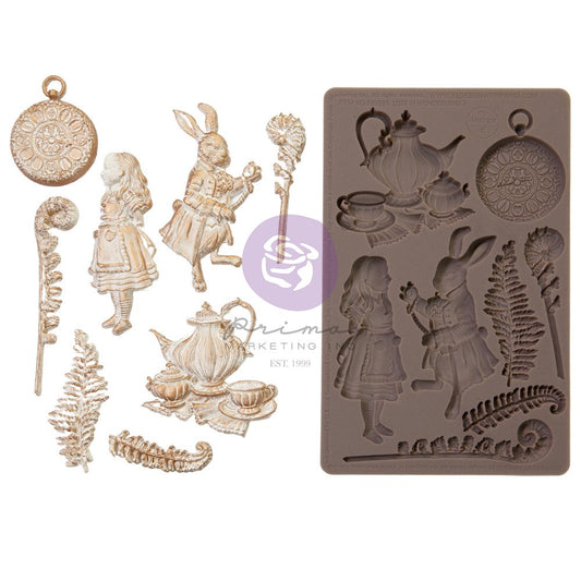 Redesign with Prima -  Following Alice - Lost in Wonderland Decor Mould 5”x8”